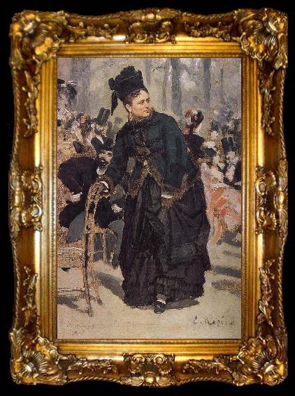 framed  Ilia Efimovich Repin Held on to the back of the woman, ta009-2